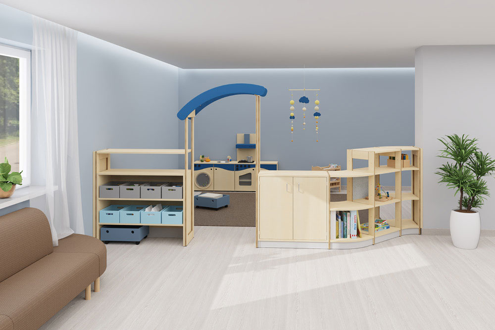 Reol og romdelersystem Mona - Planeksempel 020-A Maite